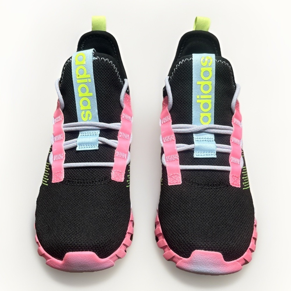 adidas JQ7348 Kaptir Flow K Sneaker Unisex Big Kid 5.5-Black/Yellow/Clear Sky